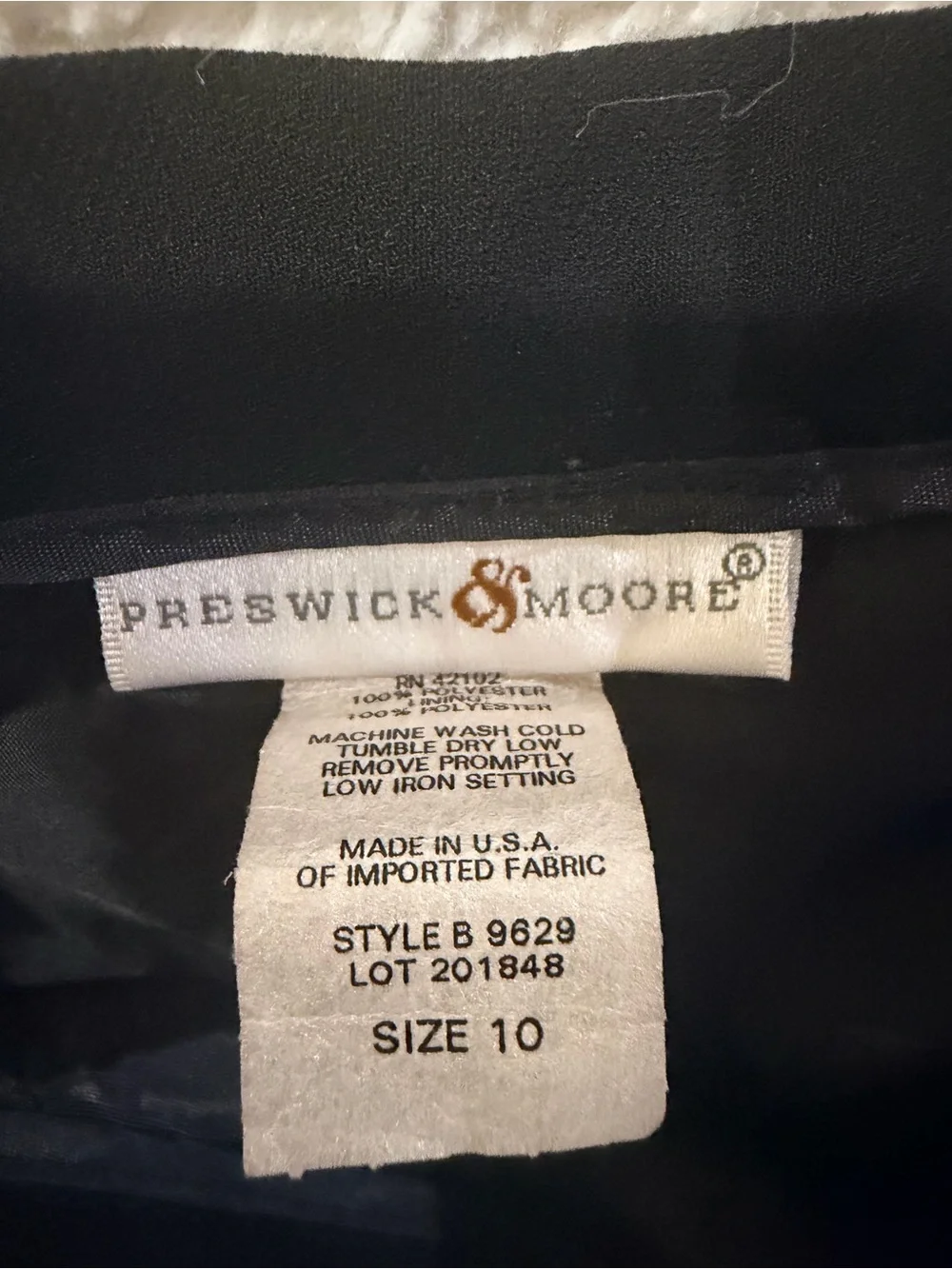 Preswick & Moore Black Mini Skirt with Pleated Hem